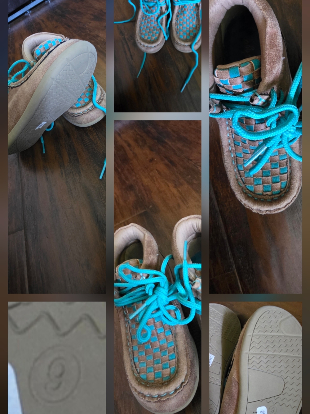 Blazin Roxx Brown Suede Sneakers with Teal Accents